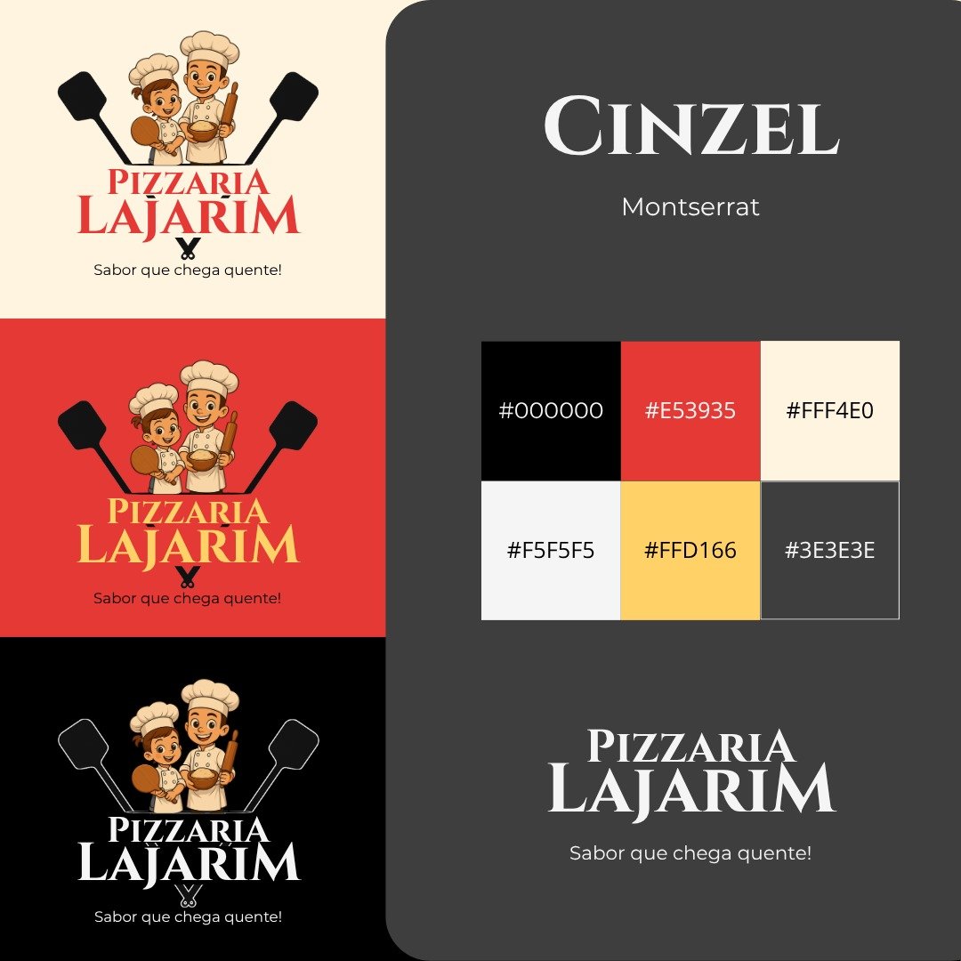 Identidade visual Pizzaria Lajarim
